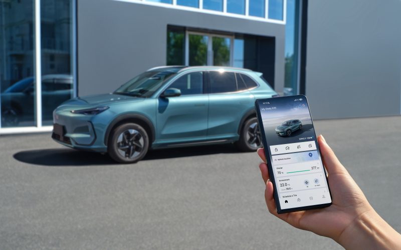 Geely app on a smartphone