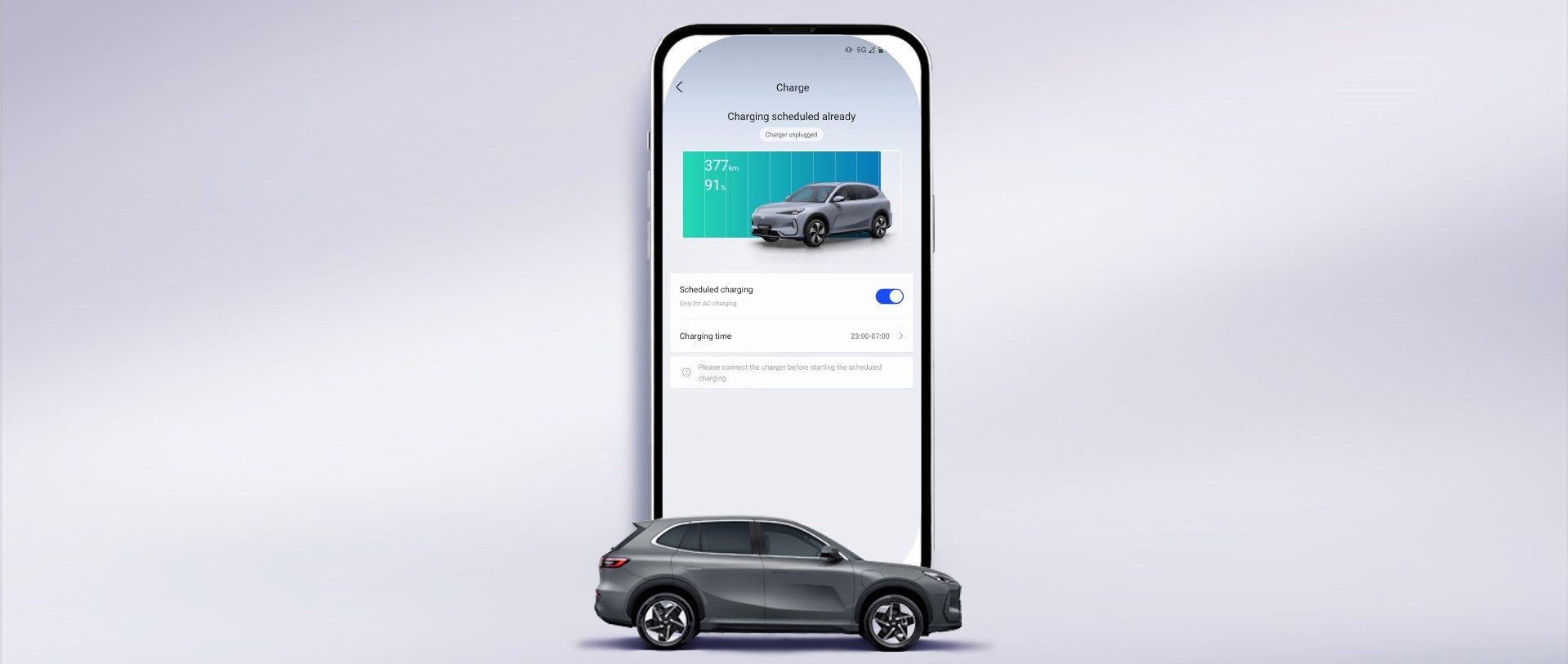 Geely app charging status