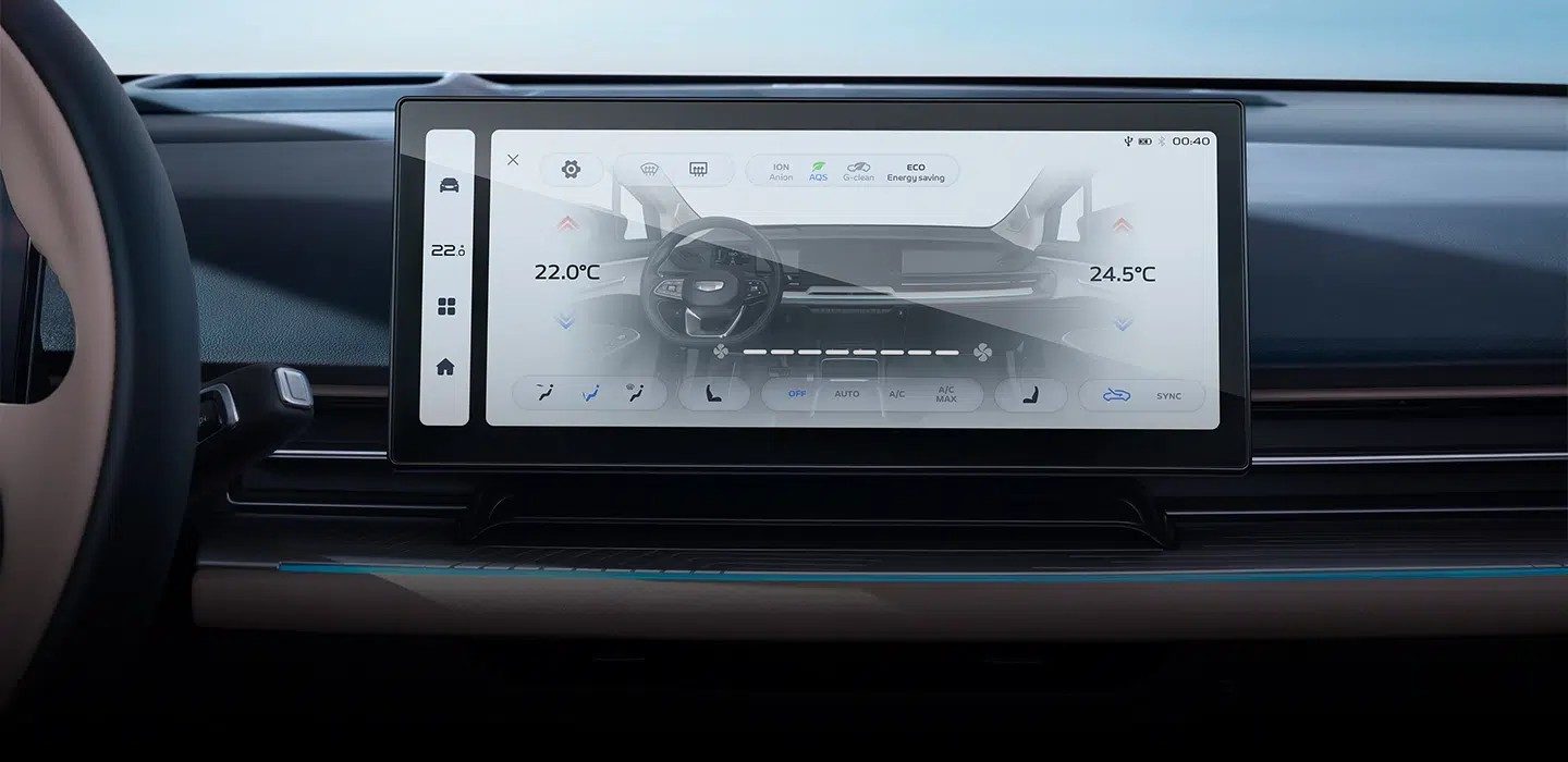 12.3-inch touchscreen